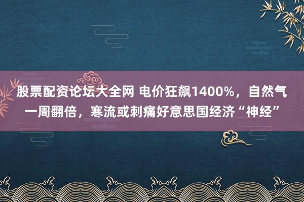 股票配资论坛大全网 电价狂飙1400%，自然气一周翻倍，寒流或刺痛好意思国经济“神经”
