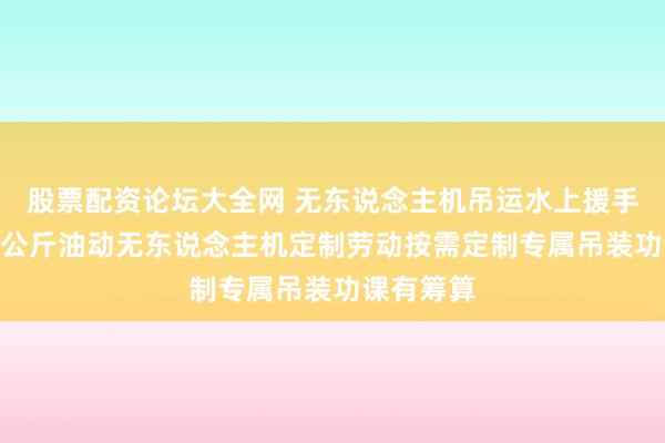 股票配资论坛大全网 无东说念主机吊运水上援手吊运200公斤油动无东说念主机定制劳动按需定制专属吊装功课有筹算